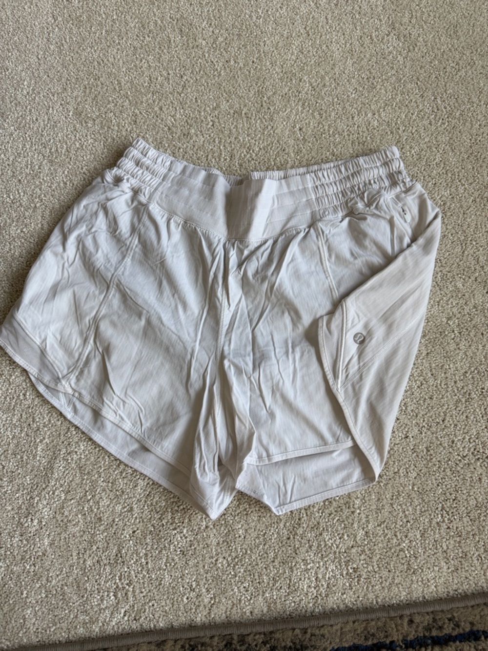White LuLulemon Athletic Shorts